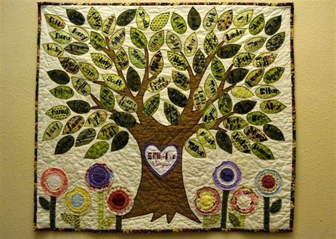 I made this Family Tree Quilt for my grandma's 95th birthday. :) | Pinteresting things I've ...