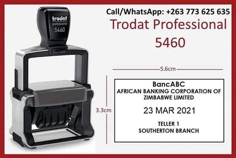 Bank Stamps And Date Stamp Zimbabwe | Trodat Rubber Stamps in Zimbabwe