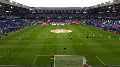 Stadium of Caen editorial stock image. Image of ball - 85908859