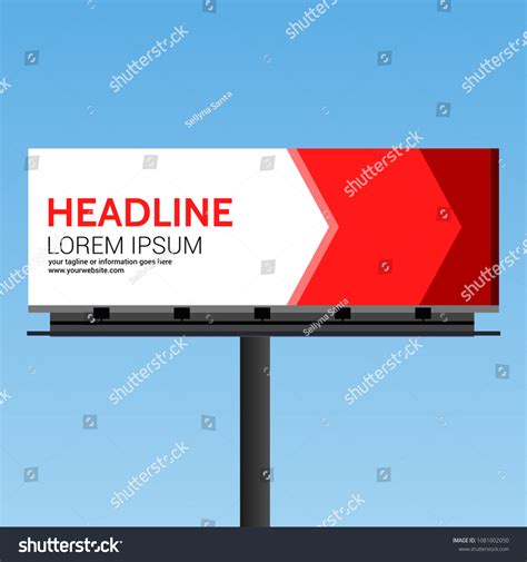 Billboard Design Template Mockup Vector Stock Vector (Royalty Free ...