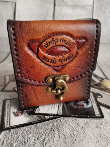 Leather MTG LOTR deck box, MTG commander deck box 100, Card Storage ...