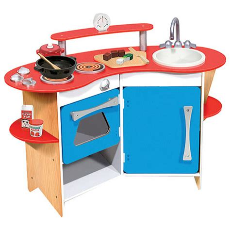 Melissa & Doug Cook's Corner Wooden Pretend Play Toy Kitchen - Walmart ...