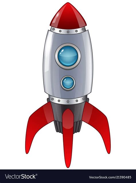 Rocket launch cartoon vector image on VectorStock | Rocket cartoon, Rocket launch, Product launch