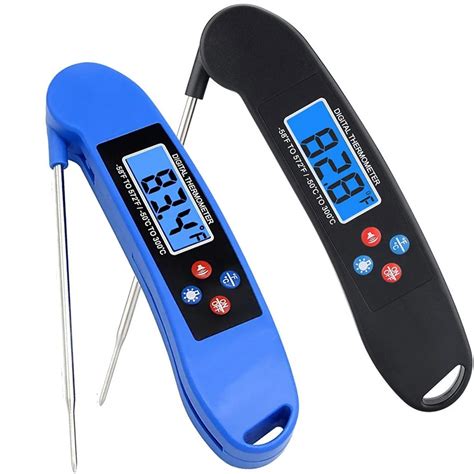 1Pcs Meat Thermometer Ultra Instant Read Foldable Thermometer LCD Digital Cooking Kitchen Food ...