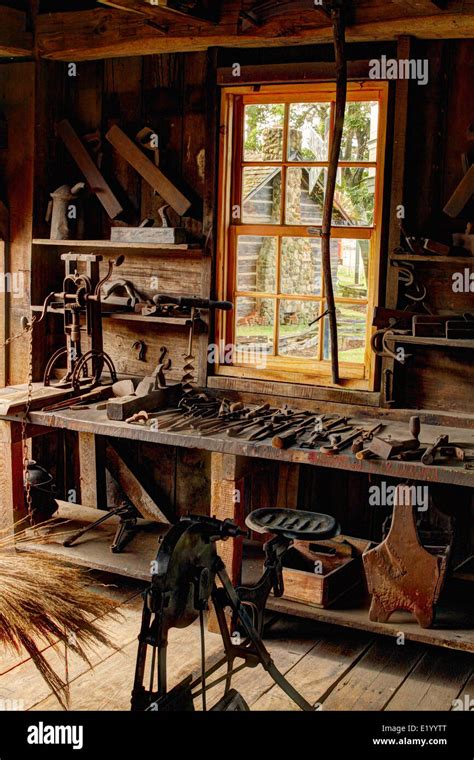 Blacksmith Shop Interior Stock Photo - Alamy