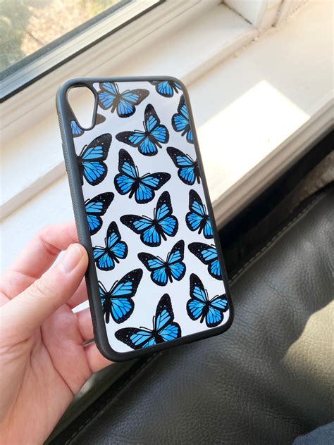 Blue Butterfly Aesthetic Phone Case iPhone XR iPhone 11 | Etsy