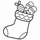 Premium Vector  Stocking And Candy Outline coloring Book Page line Art sketch template
