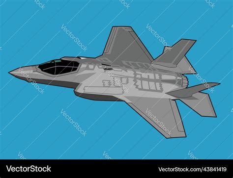 F35 stealth jet fighter design Royalty Free Vector Image