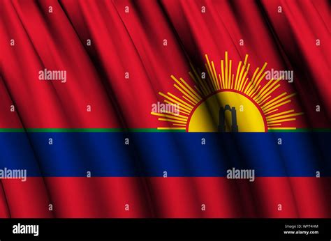 Carabobo waving flag illustration. Regions of Venezuela. Perfect for ...