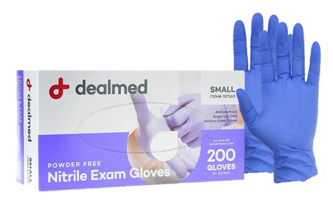 Dealmed Nitrile Exam Gloves | Disposable Gloves for Hospitals, Law Enforcement, First Response ...