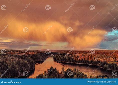 Smaalenene Bridge in Norway Over River Glomma Stock Image - Image of ...