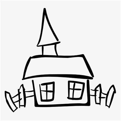 Stick House Drawing | Free download on ClipArtMag