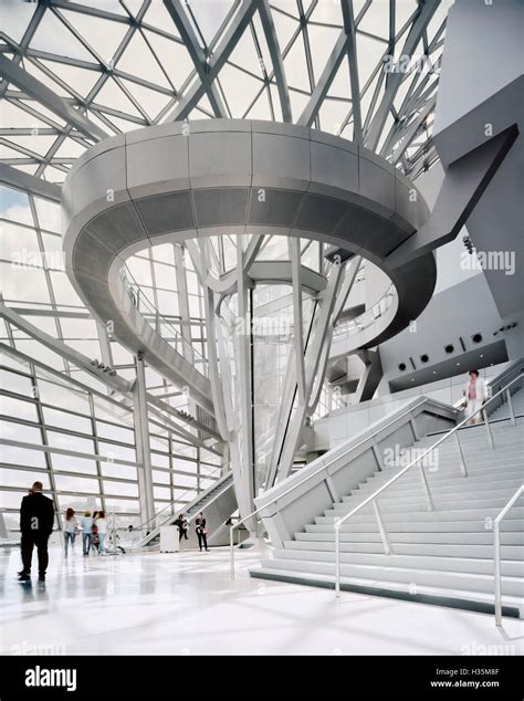 Interior view of Musee des Confluences, Lyon, France by Coop Himmelb(l ...