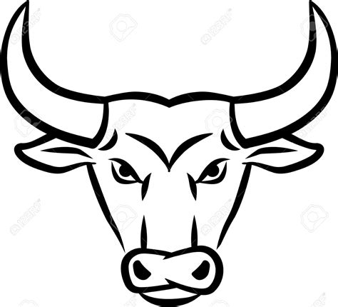 Bull Head Logo Clipart Bulls Drawing Coloring Pages Chicago Template ...