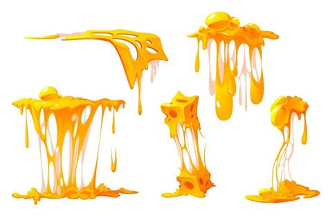 Melted cheese cartoon set, mellow in 2022 | Cheese cartoon, Cheese ...