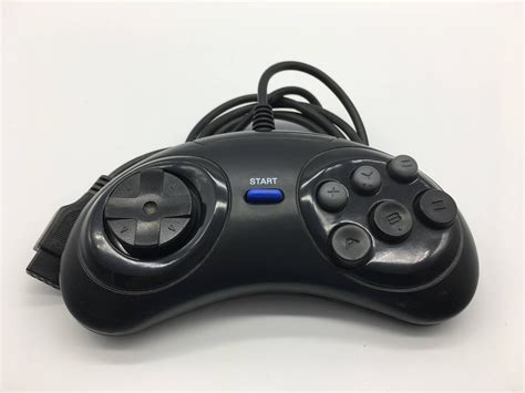 Sega Genesis 6 Button Controller Game Pad Premium Black With - Etsy