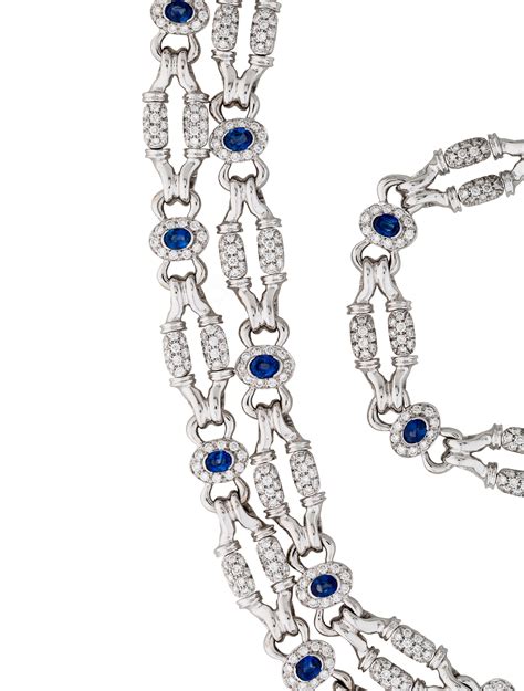 RCM 18K Sapphire & Diamond Necklace & Bracelet Set - Bracelets - FJN26796 | The RealReal