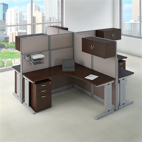 Modern L Shaped Office Workstation Cubicle Drawers Overhead Storage | My XXX Hot Girl