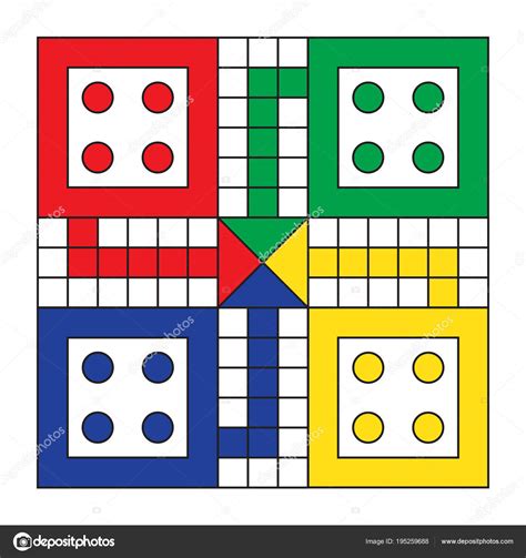 Vector Ludo Game Board Stock Vector by ©lashmipics 195259688