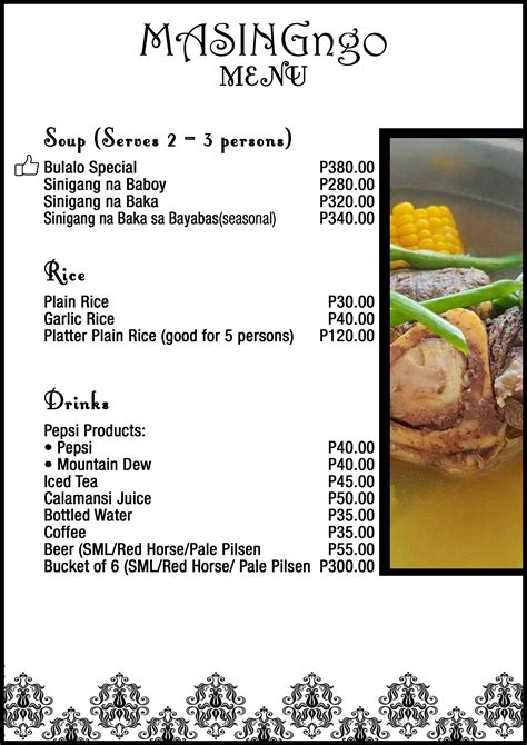 Catering Filipino Food Menu