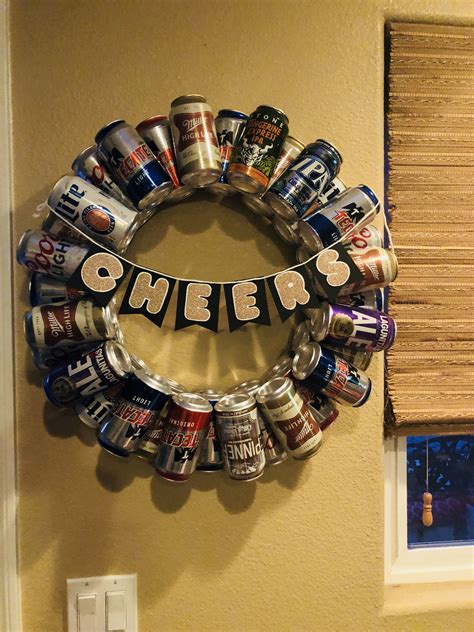 Beer can wreath | Diy beer, Beer crafts, Beer crafts diy