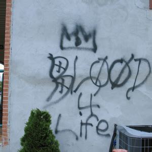 Bloods Gang Graffiti