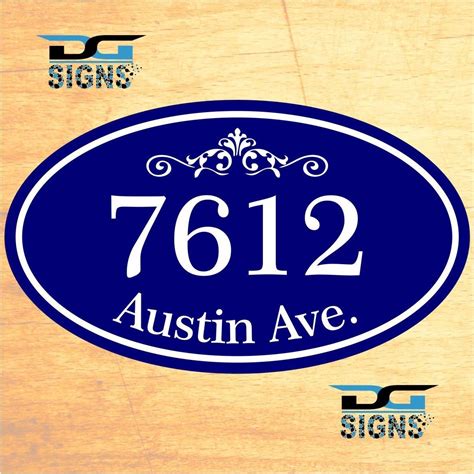 3002 Personalized Home Address Decorative Custom Plaque 12 x 7 Aluminum ...