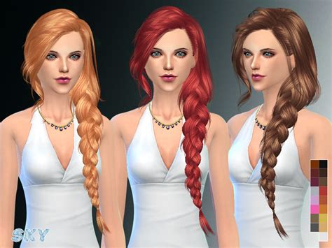 The Sims Resource: Hairstyle 257 by Skysims - Sims 4 Hairs