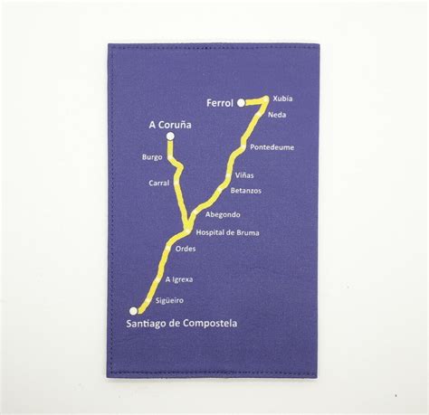 Camino Ingles Map Credential Cover Pilgrim Passport Holder - Etsy