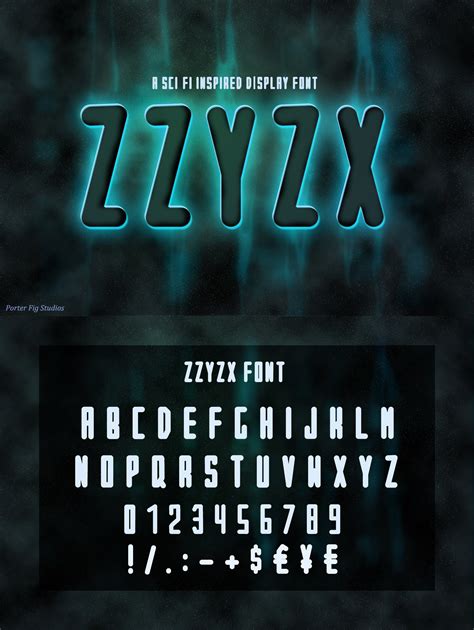 ZZYZX Sci-fi Inspired Display Font | Stunning Display Fonts ~ Creative Market