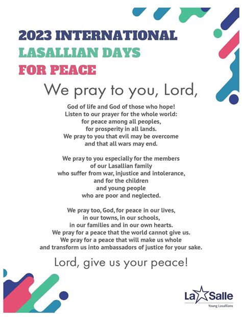 ILDP 2023 Prayer — La Salle