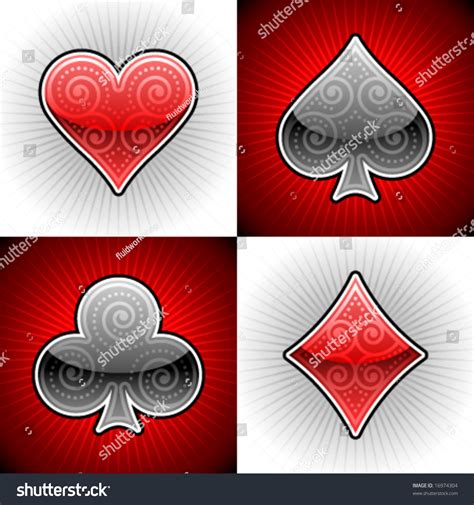 Vector Poker Card Symbols - 16974304 : Shutterstock