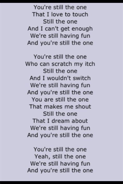 Orleans Still The One - You're Still the One - Shania Twain (Lyrics) - YouTube - 11 on ...