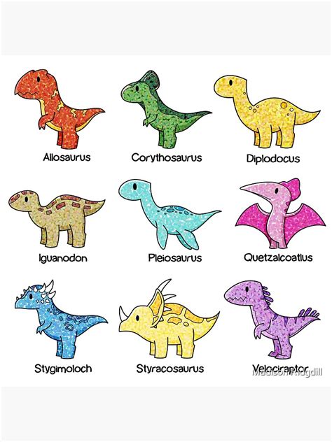 "Dinosaur Chart 2" Poster for Sale by MadisonRidgdill | Redbubble