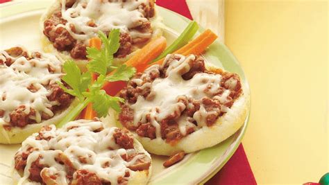 Open-Faced Pizza Burgers Recipe • Easy Recipes