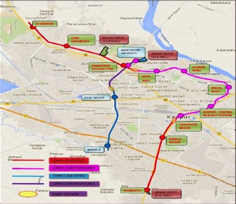 Kanpur Metro Station List 2024 PDF | Metro Route Map , Timings and ...