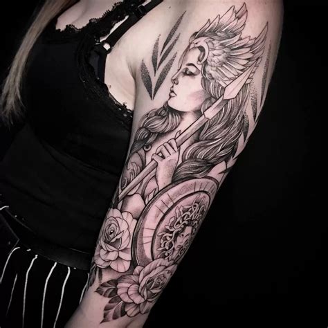 Beautiful Warrior Athena Tattoo - TATTOOGOTO