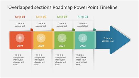 Overlapped sections Roadmap PowerPoint Timeline - SlideModel | Timeline in powerpoint ...