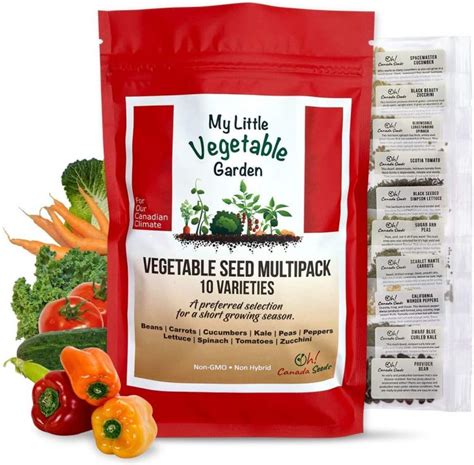 Vegetable Seeds Variety Pack Canada - 10 Heirloom Varieties Non GMO ...