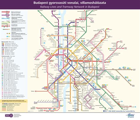 Transit Maps: Official Map: Rail and Tram Network, Budapest, Hungary