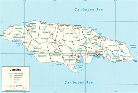 Jamaica Cities Map