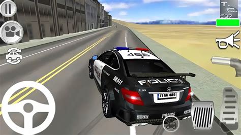 Jugando con Coche Policía - Mercedes C 63 AMG Simulador 🚨 Police Car ...