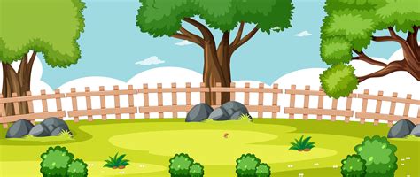 Fenced-in backyard background 1337959 Vector Art at Vecteezy