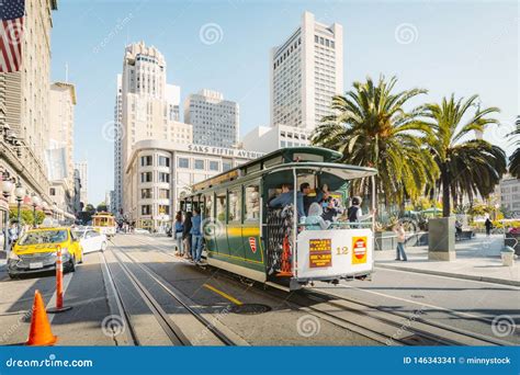 Traditional Cable Car at Union Square in San Francisco, California, USA ...