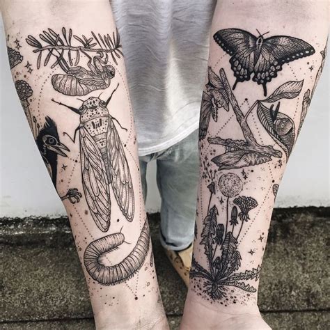 Geometric Flora + Fauna | Full sleeve tattoos, Sleeve tattoos, Tattoos