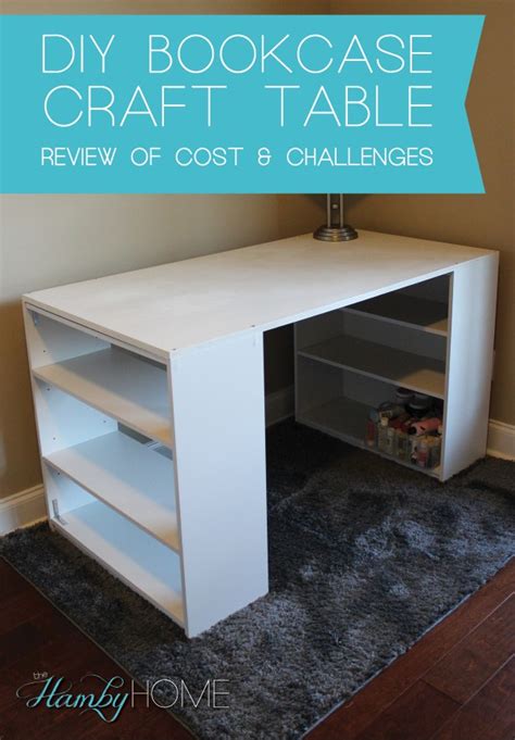 DIY Bookcase Craft Table – Review of Cost and Challenges - The Hamby Home