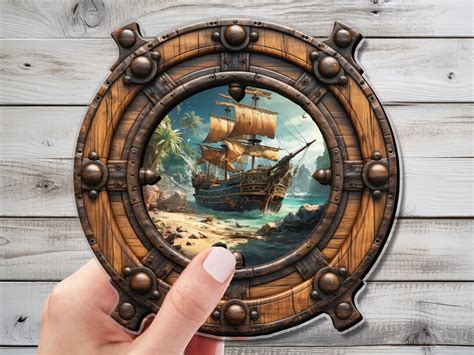 Pirate Wall Decal Sticker Enchanting Wall Decor for Bucaneers Magical Wall Portal Art for Home ...