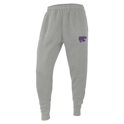 Men's Pewter Kansas State Wildcats Changeover Club Fleece Jogger Pants