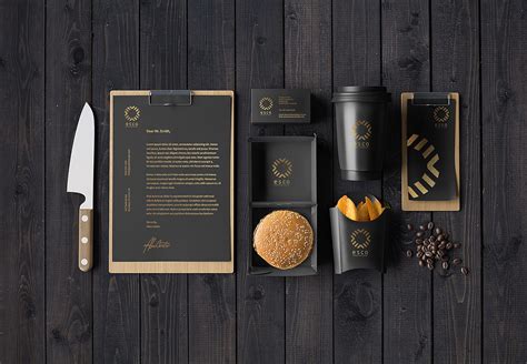 Fast Food Brand Identity Free Mockup | Mockup World HQ