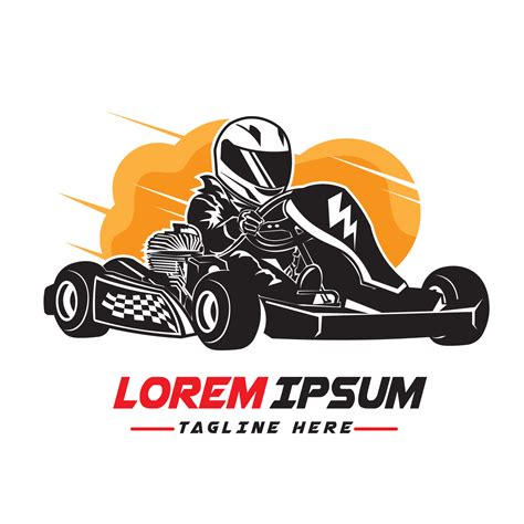 Go Kart racing sport vector illustration, perfect for logo championship event logo also t shirt ...